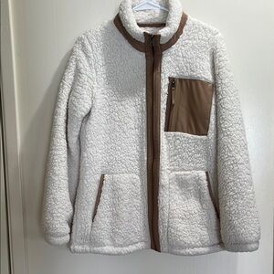 Sherpa Fleece Abercrombie & Fitch Jacket juniors size (M)